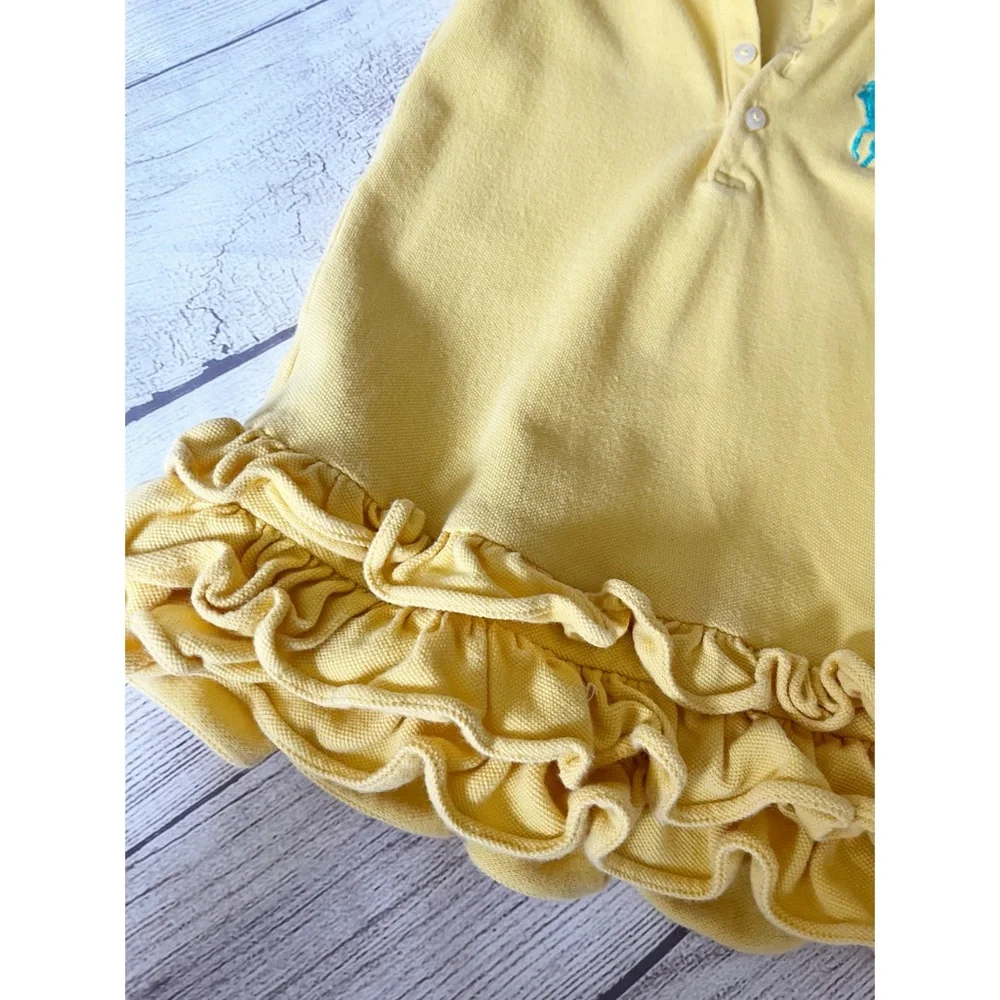 Ralph Lauren yellow ruffled hem dress 3T